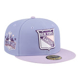 New York Rangers New Era Lavender Bloom 59FIFTY Fitted Hat - Light Purple/Purple Hats