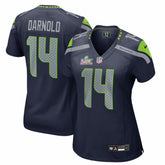 Sam Darnold Seattle Seahawks Women's Super Bowl LX Patch Game Jersey - College Navy cheap