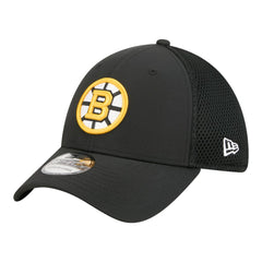 Boston Bruins New Era Logo 39THIRTY Flex Hat - Black Hats