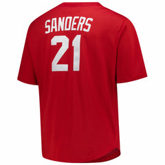 Deion Sanders Cincinnati Reds Big & Tall Cooperstown Mesh Batting Practice Jersey Red