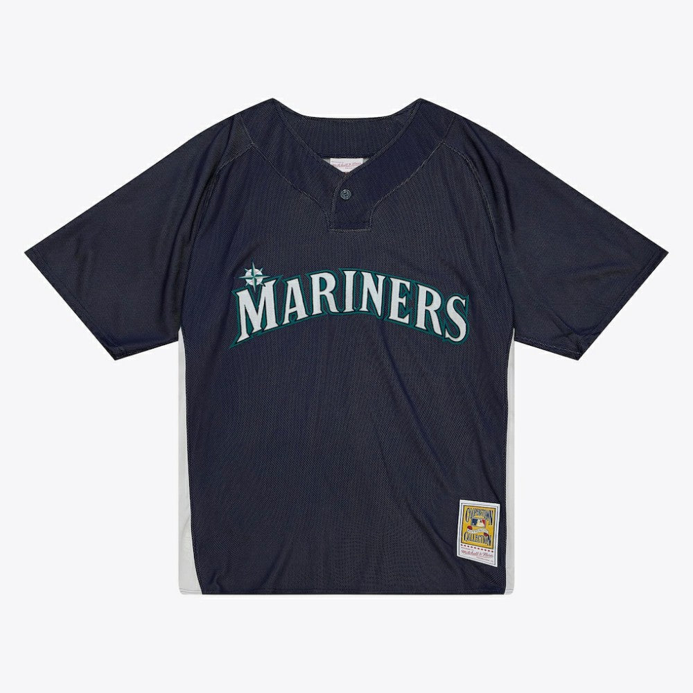 Ichiro Suzuki Seattle Mariners Big & Tall Cooperstown Mesh Batting Practice Jersey Navy