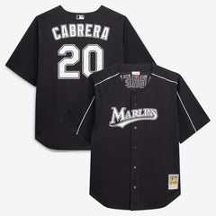 Miguel Cabrera Miami Marlins Big & Tall Cooperstown Mesh Batting Practice Jersey Black