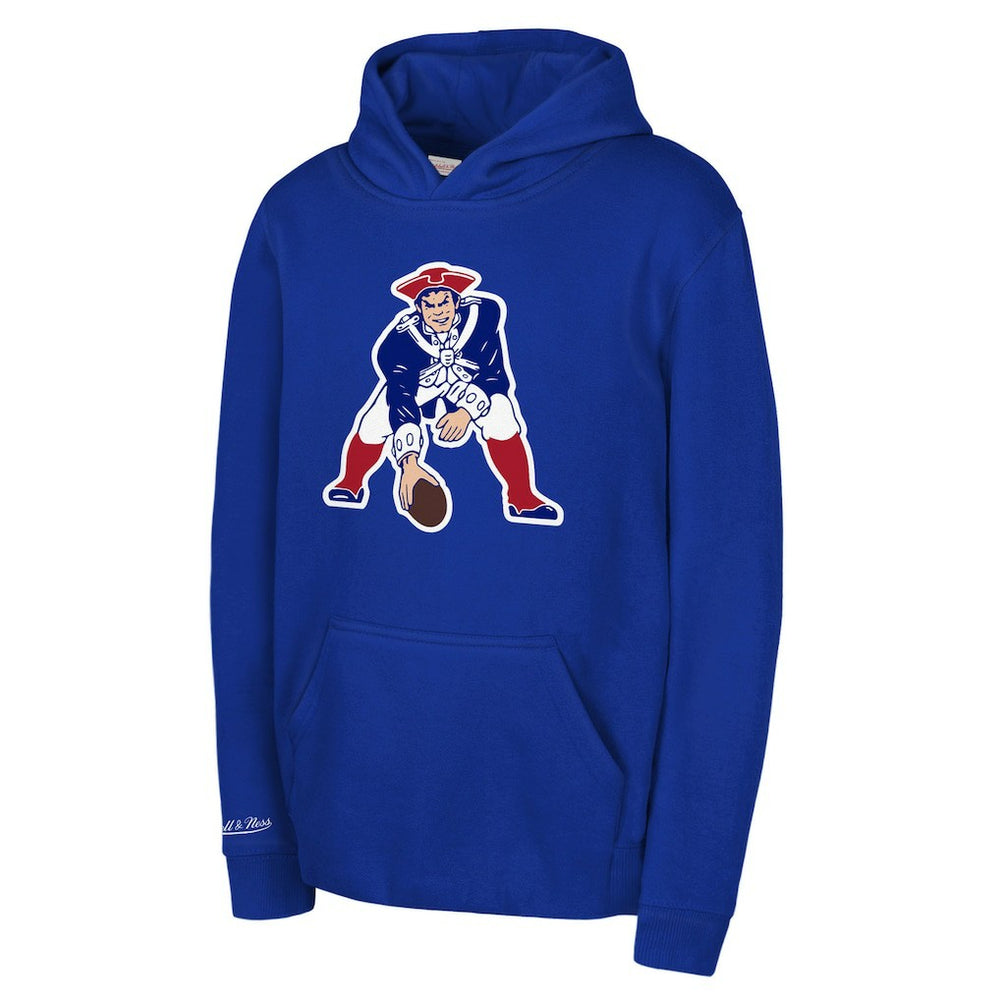 New England Patriots Youth Retro Logo Hoodie - Royal on sale