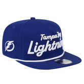 Tampa Bay Lightning New Era Team Text Golfer Adjustable Hat - Blue Hats