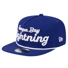 Tampa Bay Lightning New Era Team Text Golfer Adjustable Hat - Blue Hats
