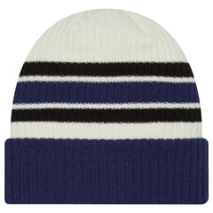 Tampa Bay Lightning New Era Vintage Cuffed Knit Hat - Cream/Blue Hats