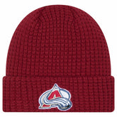 Colorado Avalanche New Era Waffle Cuffed Knit Hat - Burgundy Hats