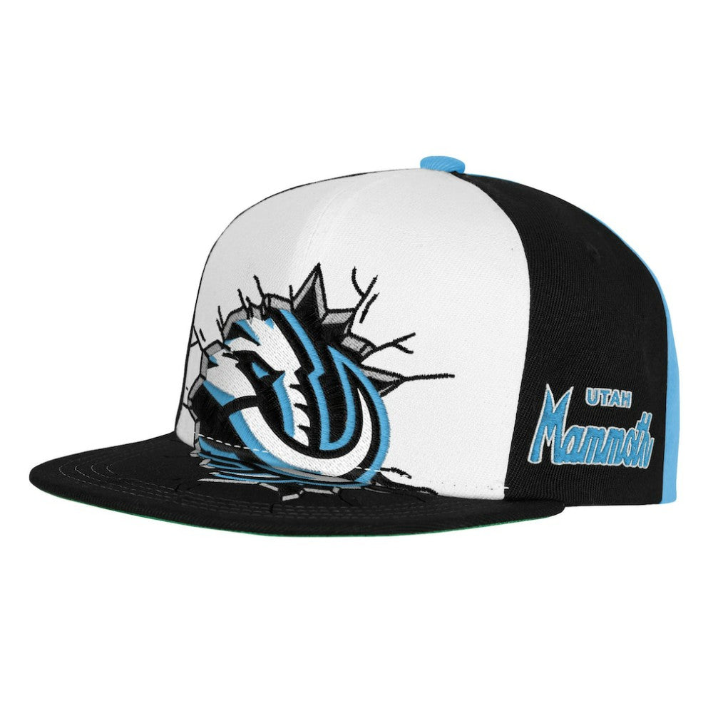 Utah Mammoth Mitchell & Ness Youth Mascot Snapback Hat - Navy Hats