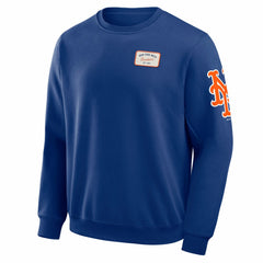 New York Mets Darius Rucker Collection Washed Crew Neck Pullover Sweatshirt Royal