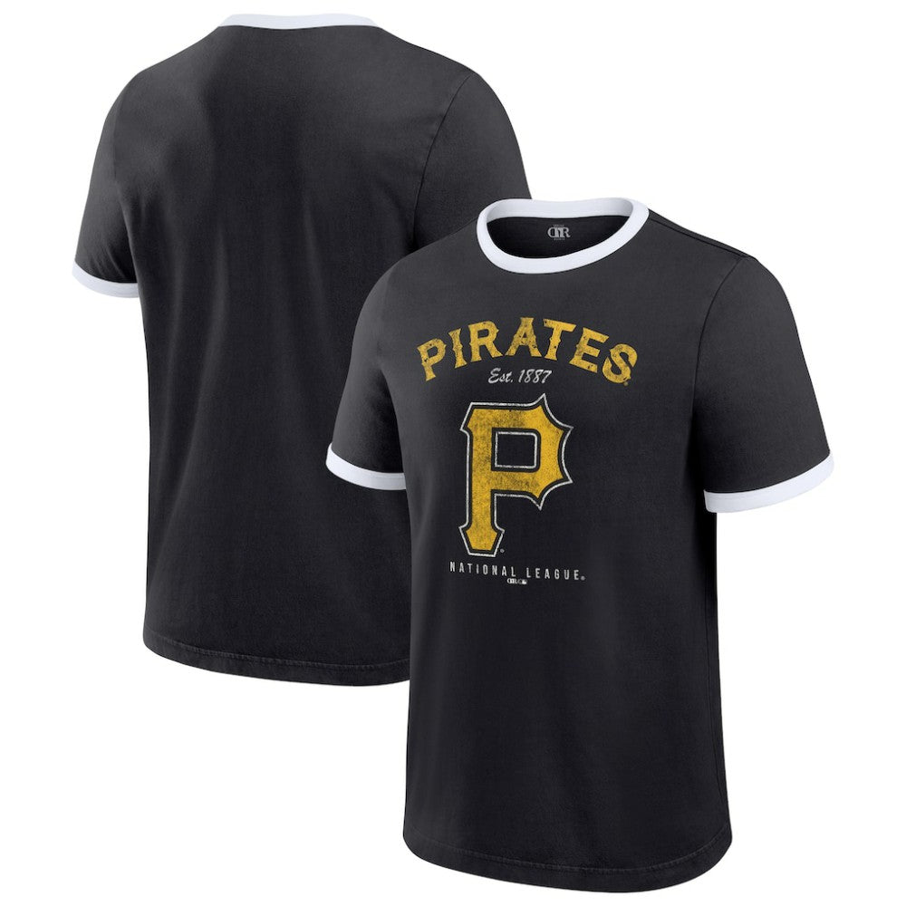 Pittsburgh Pirates Darius Rucker Collection Washed Ringer T-Shirt Black
