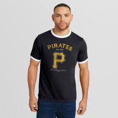 Pittsburgh Pirates Darius Rucker Collection Washed Ringer T-Shirt Black