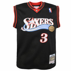 Allen Iverson Philadelphia 76ers Youth 2000-01 Swingman Road Jersey - Black on sale