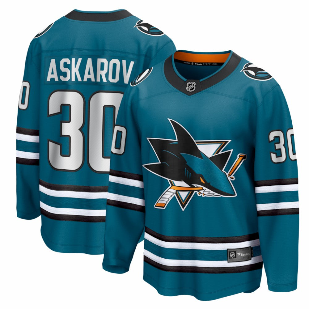 Yaroslav Askarov San Jose Sharks Fanatics Home Breakaway Jersey - Teal Jerseys