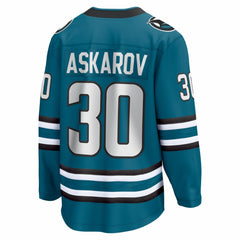 Yaroslav Askarov San Jose Sharks Fanatics Home Breakaway Jersey - Teal Jerseys