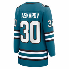 Yaroslav Askarov San Jose Sharks Fanatics Women's Home Breakaway Jersey - Teal Jerseys