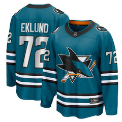 William Eklund San Jose Sharks Fanatics Home Breakaway Jersey - Teal Jerseys