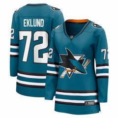 William Eklund San Jose Sharks Fanatics Women's Home Breakaway Jersey - Teal Jerseys