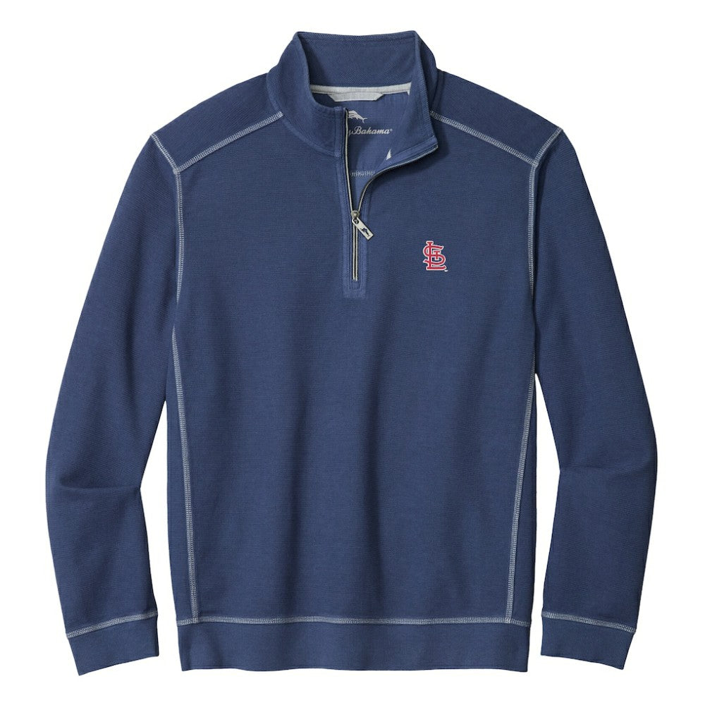 St. Louis Cardinals Tommy Bahama Montego Bay Half-Zip Sweatshirt Navy