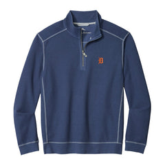 Detroit Tigers Tommy Bahama Montego Bay Half-Zip Sweatshirt Navy