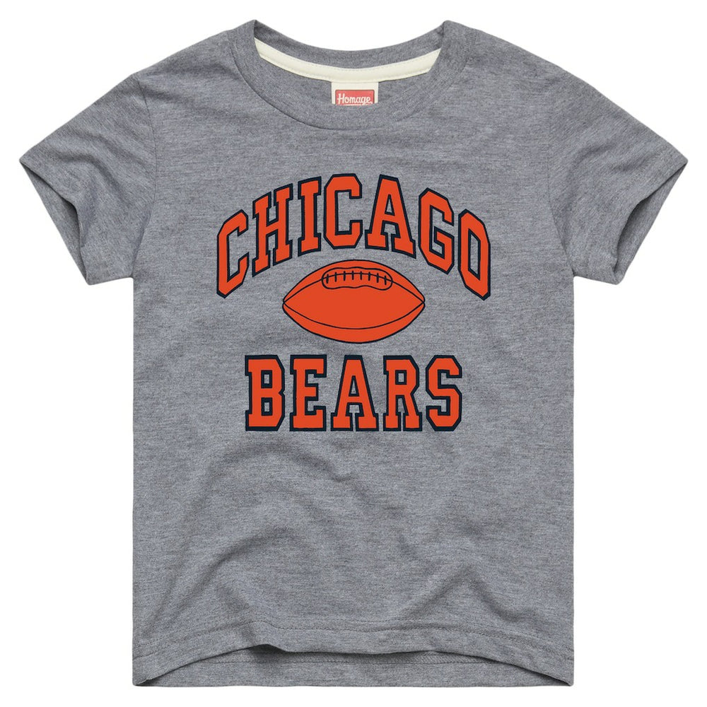 Chicago Bears Homage Youth Gridiron Tri-Blend T-Shirt - Gray for sale