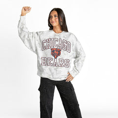 Chicago Bears Gameday Couture Women's Whiteout Oversized Premium Fleece Sweatshirt - Arctic Camo cheap