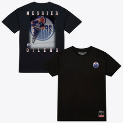 Mark Messier Edmonton Oilers Mitchell & Ness Photo T-Shirt - Black T-shirts