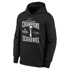Seattle Seahawks Youth Super Bowl LX Champions Locker Room Trophy Collection Authentic Hoodie - Black sale