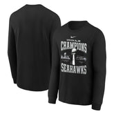 Seattle Seahawks Youth Super Bowl LX Champions Locker Room Trophy Collection Long Sleeve T-Shirt - Black discount