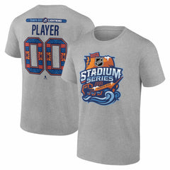 Tampa Bay Lightning 2026 NHL Stadium Series Personalized Name & Number T-Shirt - Gray T-shirts