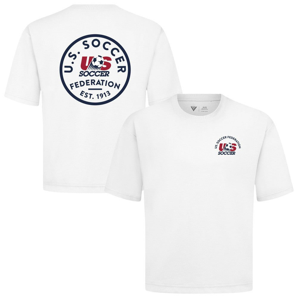 USMNT Levelwear Luxe Signature Knit Transit T-Shirt for sale - White