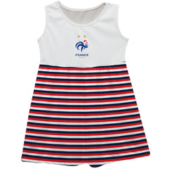 France National Team Vive La Fete Girls Toddler Striped Tank Top Dress for sale - White