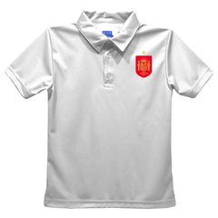 Spain National Team Vive La Fete Youth Solid Polo - White on sale