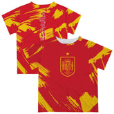 Spain National Team Vive La Fete Youth Paint Brush T-Shirt for sale - Red