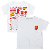 Spain National Team Vive La Fete Toddler Impressions Artwork T-Shirt for sale - White