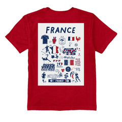 France National Team Vive La Fete Youth Impressions Artwork T-Shirt for sale - Red