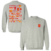 Spain National Team Vive La Fete Women's Impressions Artwork Sweatshirt for sale - Gray
