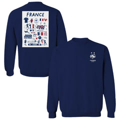 France National Team Vive La Fete Women's Impressions Artwork Sweatshirt - Navy outlet
