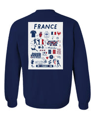 France National Team Vive La Fete Women's Impressions Artwork Sweatshirt - Navy outlet