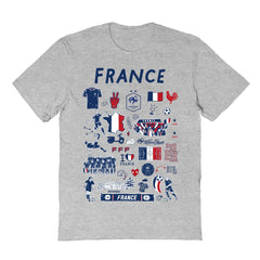 France National Team Vive La Fete Women's Impressions Artwork Fitted T-Shirt for sale - Gray
