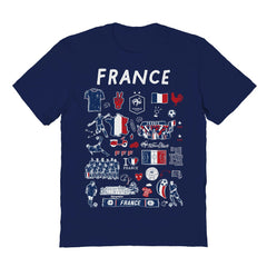 France National Team Vive La Fete Women's Impressions Artwork Fitted T-Shirt for sale - Navy