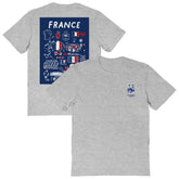 France National Team Vive La Fete Women's Impressions Artwork Fitted T-Shirt - Gray sale