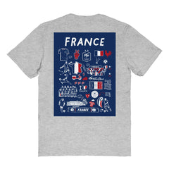 France National Team Vive La Fete Women's Impressions Artwork Fitted T-Shirt - Gray sale