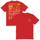 Spain National Team Vive La Fete Women's Impressions Artwork Fitted T-Shirt - Red outlet