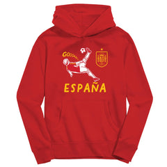 Spain National Team Vive La Fete Youth Chilena Style Hoodie for sale - Red