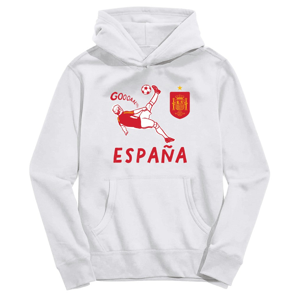 Spain National Team Vive La Fete Youth Chilena Style Hoodie for sale - White