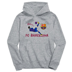 Barcelona Vive La Fete Youth Chilena Style Hoodie on sale - Gray