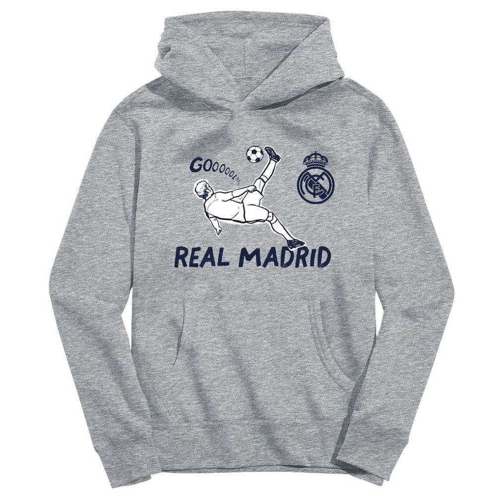 Real Madrid Vive La Fete Youth Chilena Style Hoodie Discount - Gray