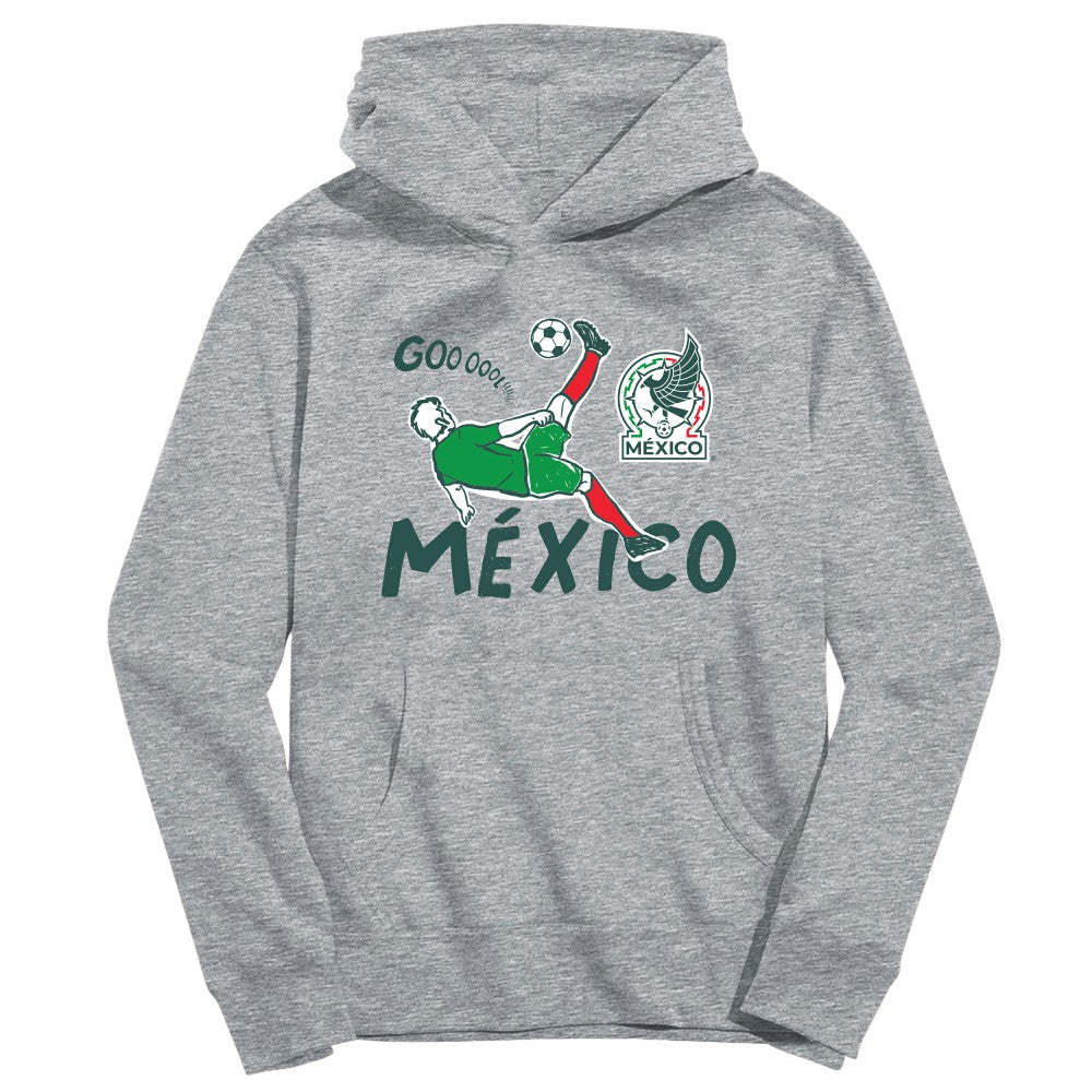 Mexico National Team Vive La Fete Youth Chilena Style Hoodie for sale - Gray