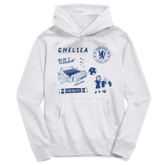 Chelsea Vive La Fete Youth Impressions Icons Hoodie - White discount