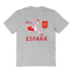 Spain National Team Vive La Fete Youth Chilena Style T-Shirt for sale - Gray